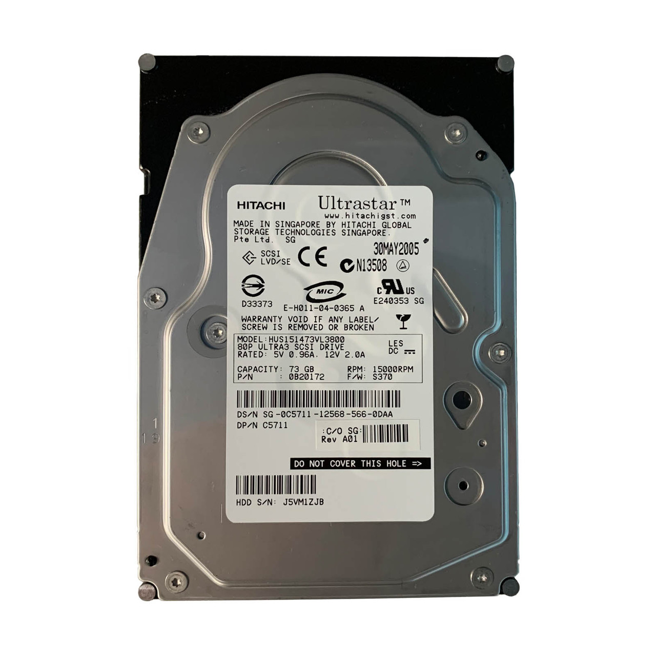 Dell C5711 73GB U320 15K 80Pin Drive HUS151473VL3800 0B20172