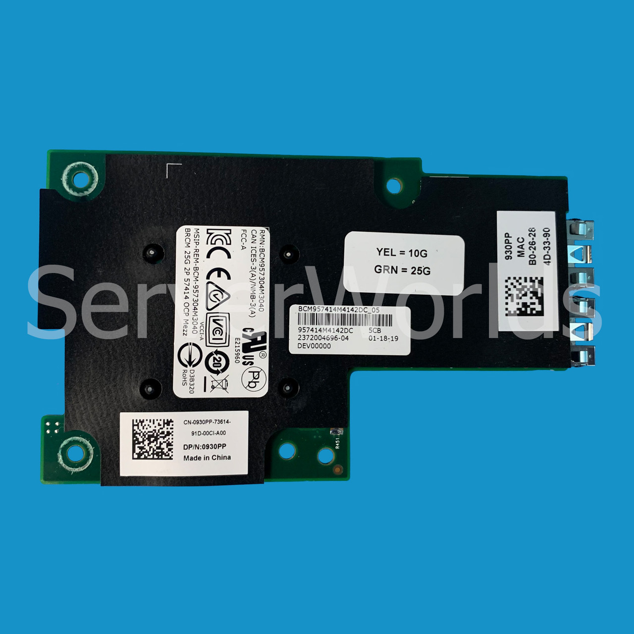 Dell 930PP Broadcom 57414 25GBE SFP28 Mezz Card