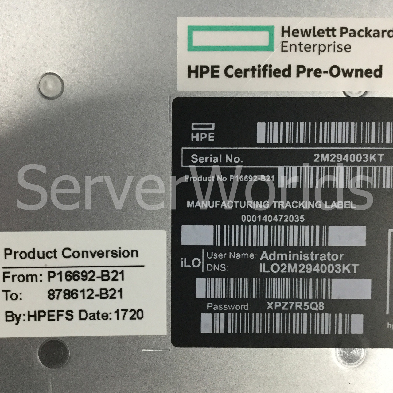 Refurbished HPe DL385 Gen10 SFF CTO Server 878612-CTO