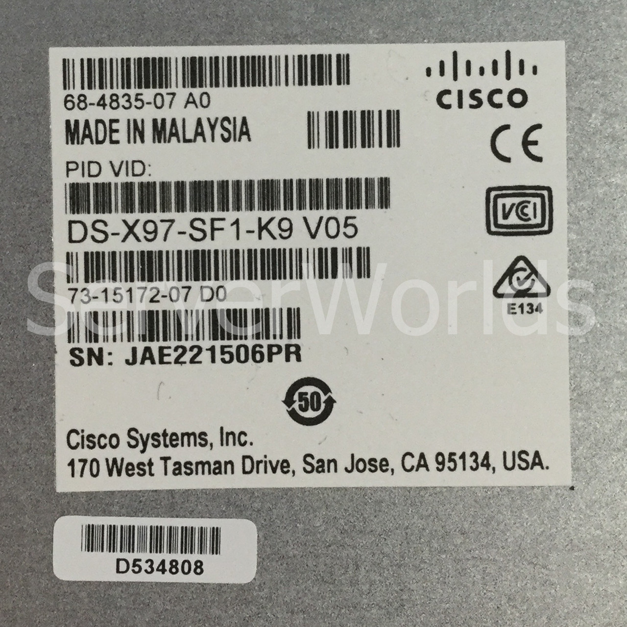 HP DS-X97-SF1-K9 Cisco MDS 9700 Supervisor Moduleski 68-1835-07