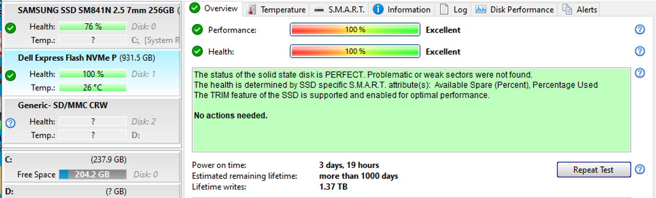 Dell 008MW 1TB NVMe P4510 RI 2.5" SSD w/Tray SSDPE2KX010T8T
