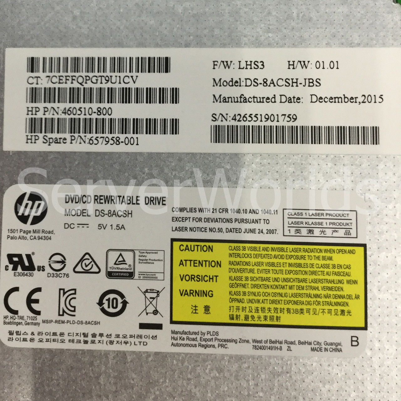 HP 657958-001 SATA DVDRW 653020-001 460510-800