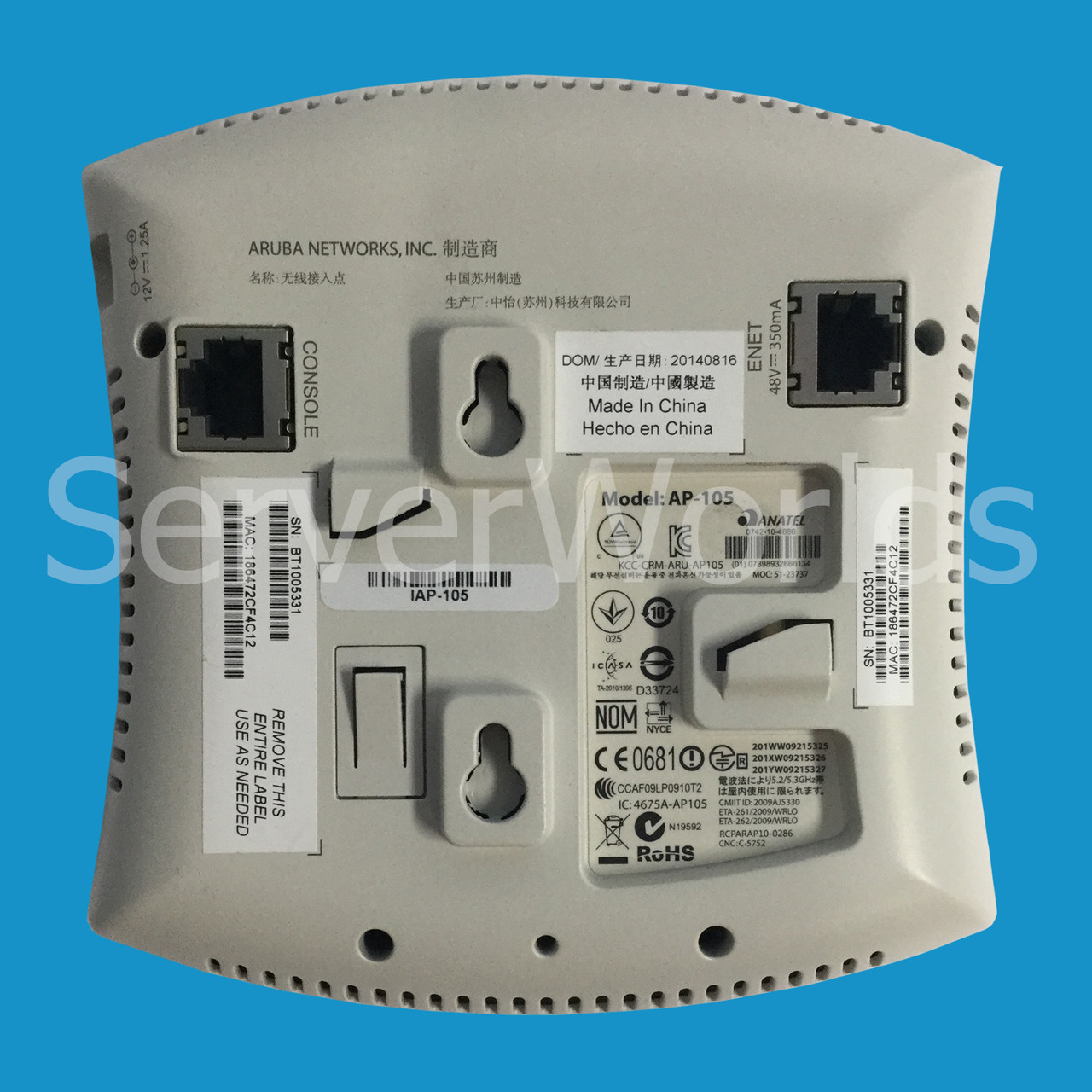 HPe IAP-105 Aruba IAP-105 Wireless Access Point JX793A JX793-61001