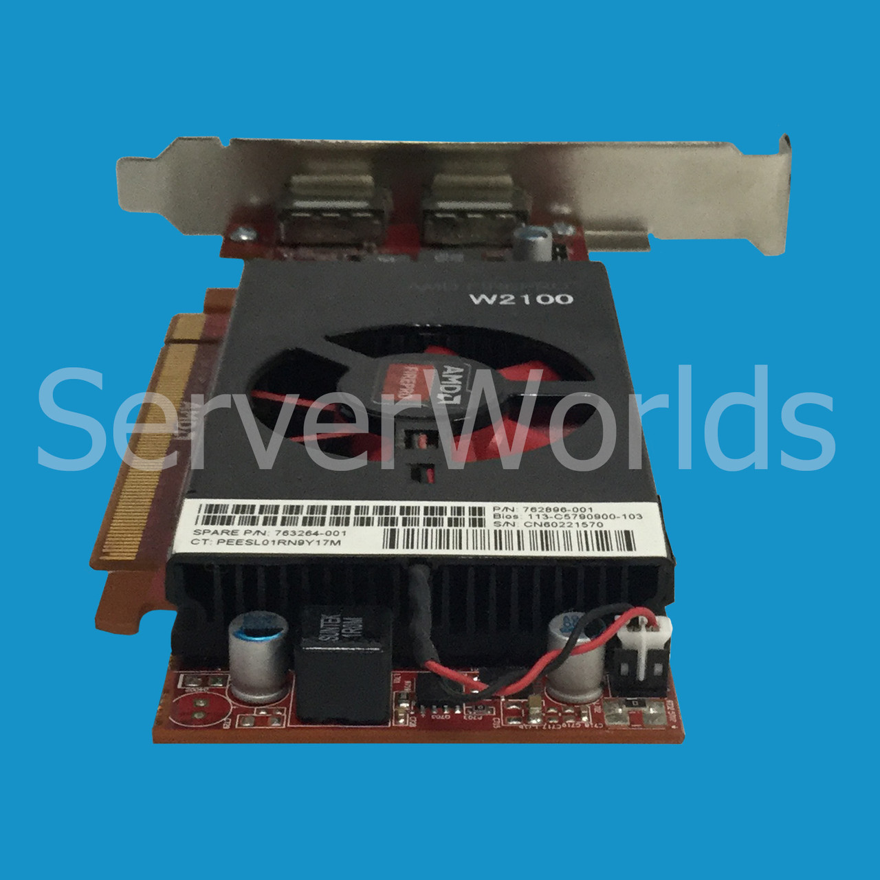 HPe 763264-001 AMD Firepro W2100 2GB Graphics Adapter 762896-001