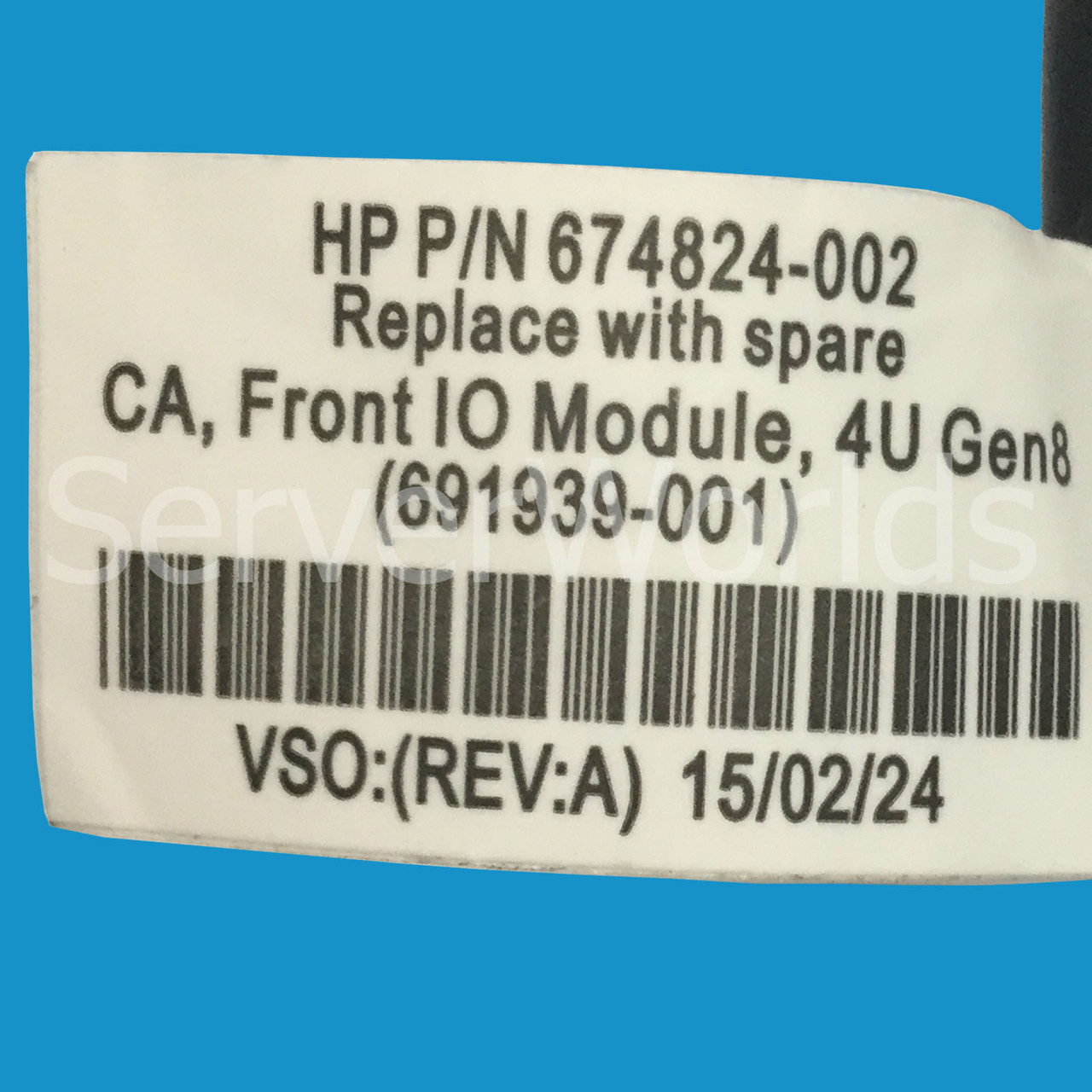 HP 691939-001 Front I/O module 4U Gen8 674824-002