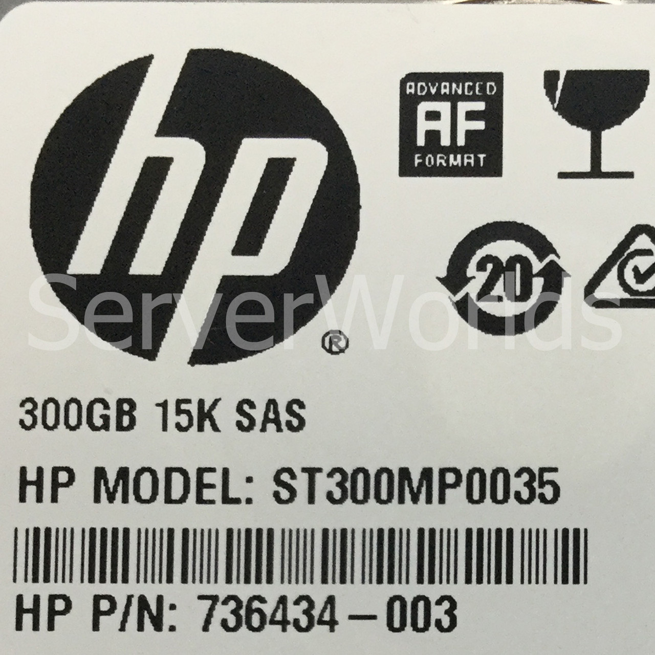 HPe 736434-003 300GB SAS 15K 6G 2.5" SFF NHP Hard Drive ST300MP0035