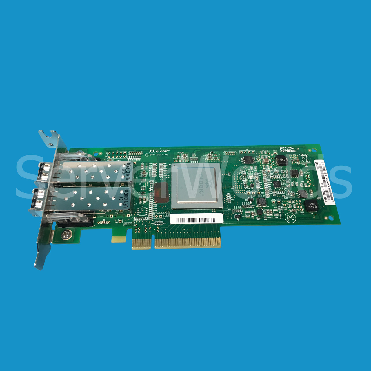 Refurbished Dell 5PPRV Dual Port 8GB PCIe Low Profile QLE2562 Top View