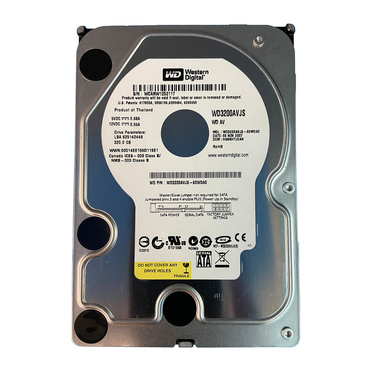 Western Digital WD3200AVJS 320GB 7.2K 3G SATA 3.5" HDD