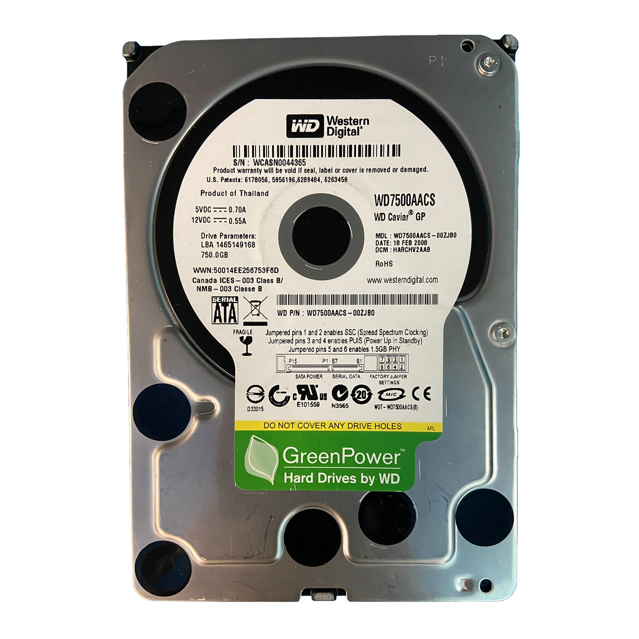 wd7500aacs-00?C7b0?DCM hbrchv2aab wcAsm Western Digital 750?GB