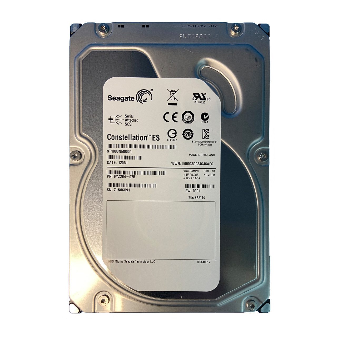 Seagate ST1000NM0001 1TB 7.2K 6G SAS 3.5" HDD