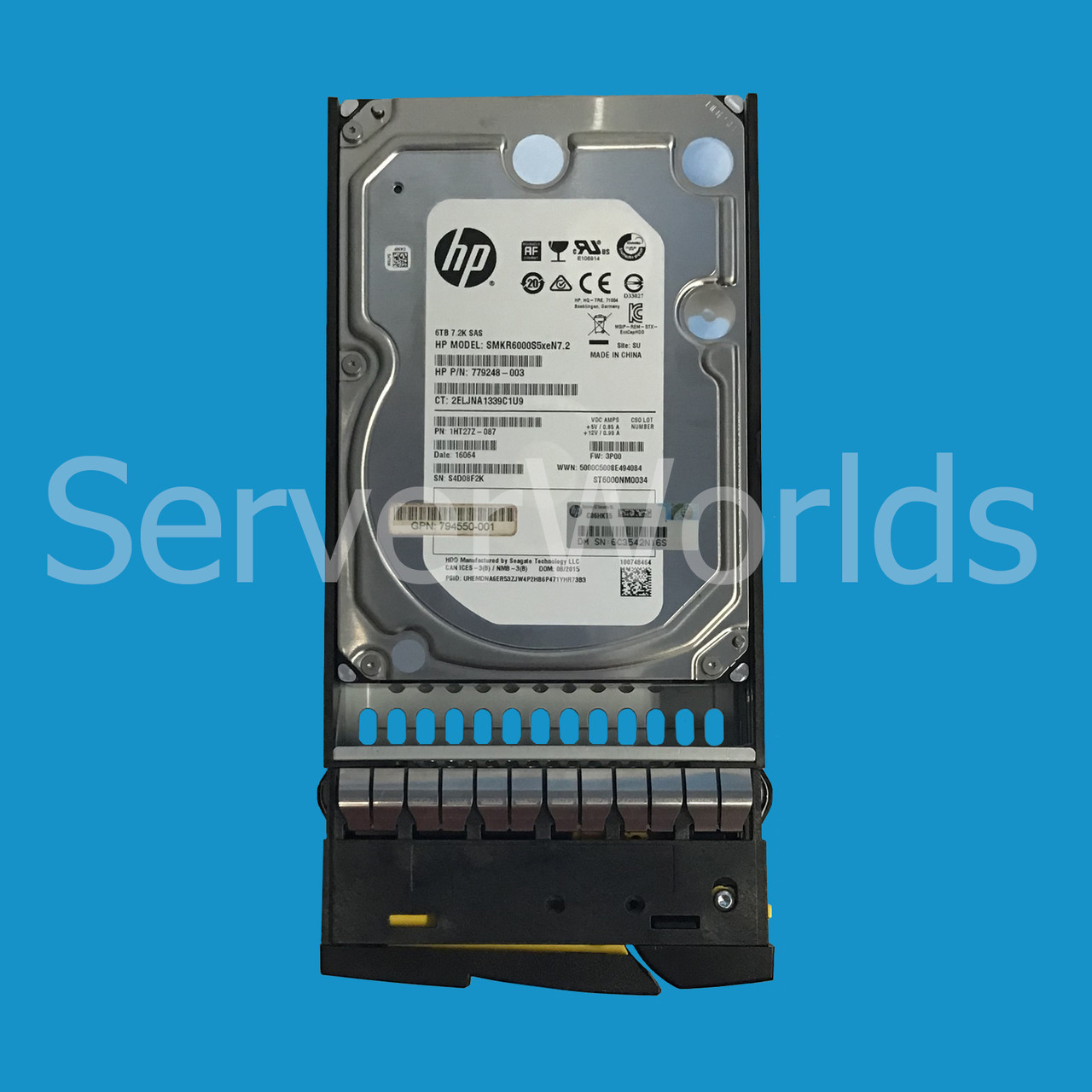HPe 793136-001 3Par 6TB SAS 7.2K Hard Drive M6720 779248-003 K0F28A 