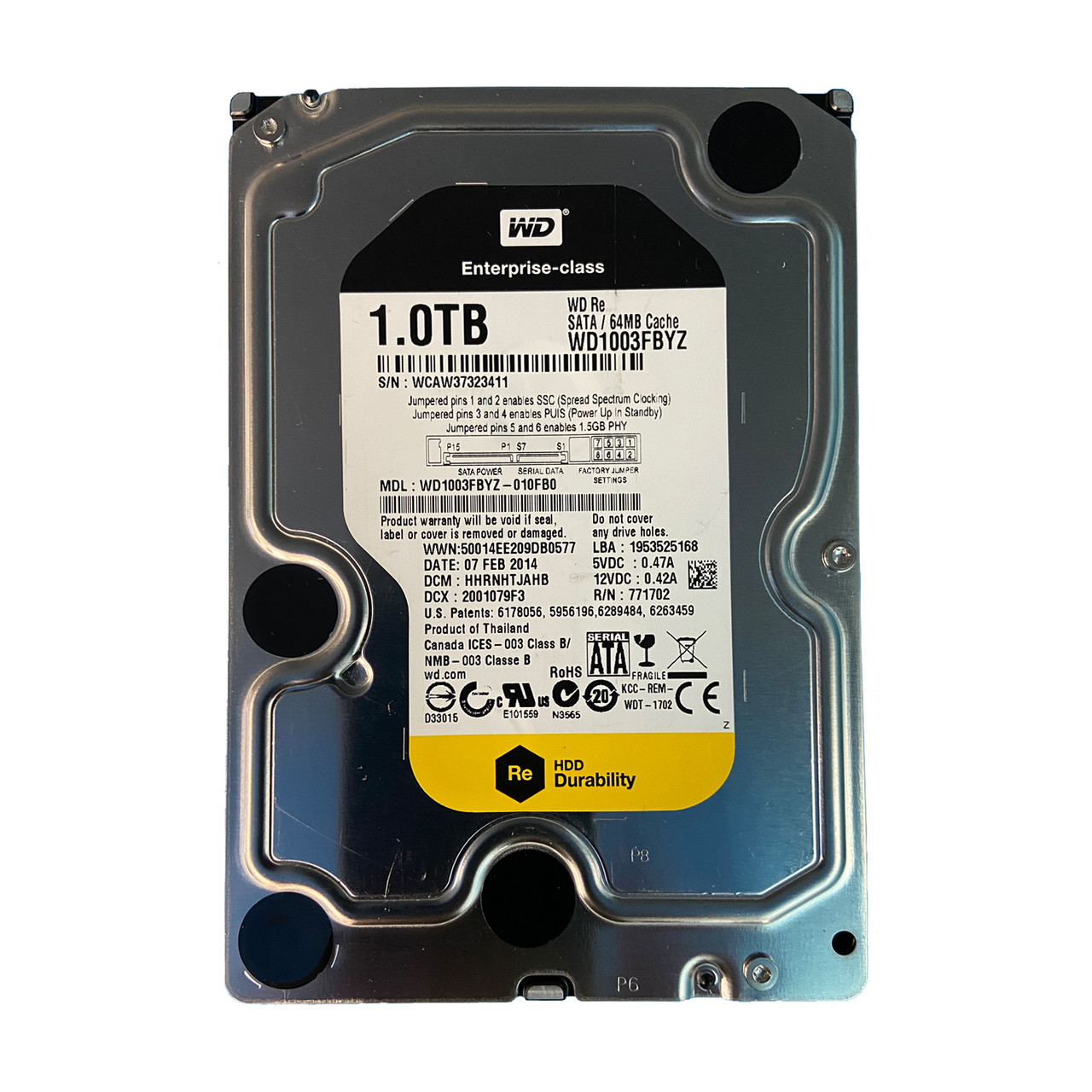 KN4843 【品】Western Digital WD1001FALS HDD 1TB 2個セット