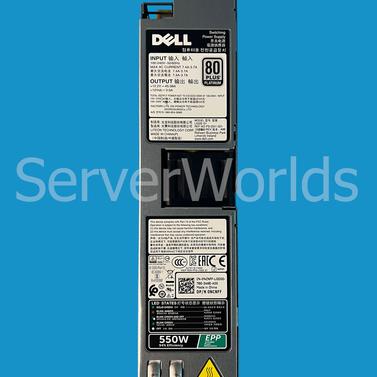 Dell NCNFF | L550E-S1 | PS-2551-3D1 - Serverworlds