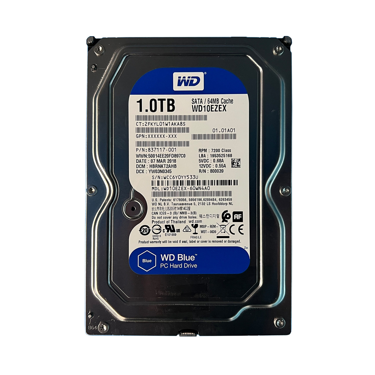 HP 837117-001 | 1TB SATA 7.2K 3.5