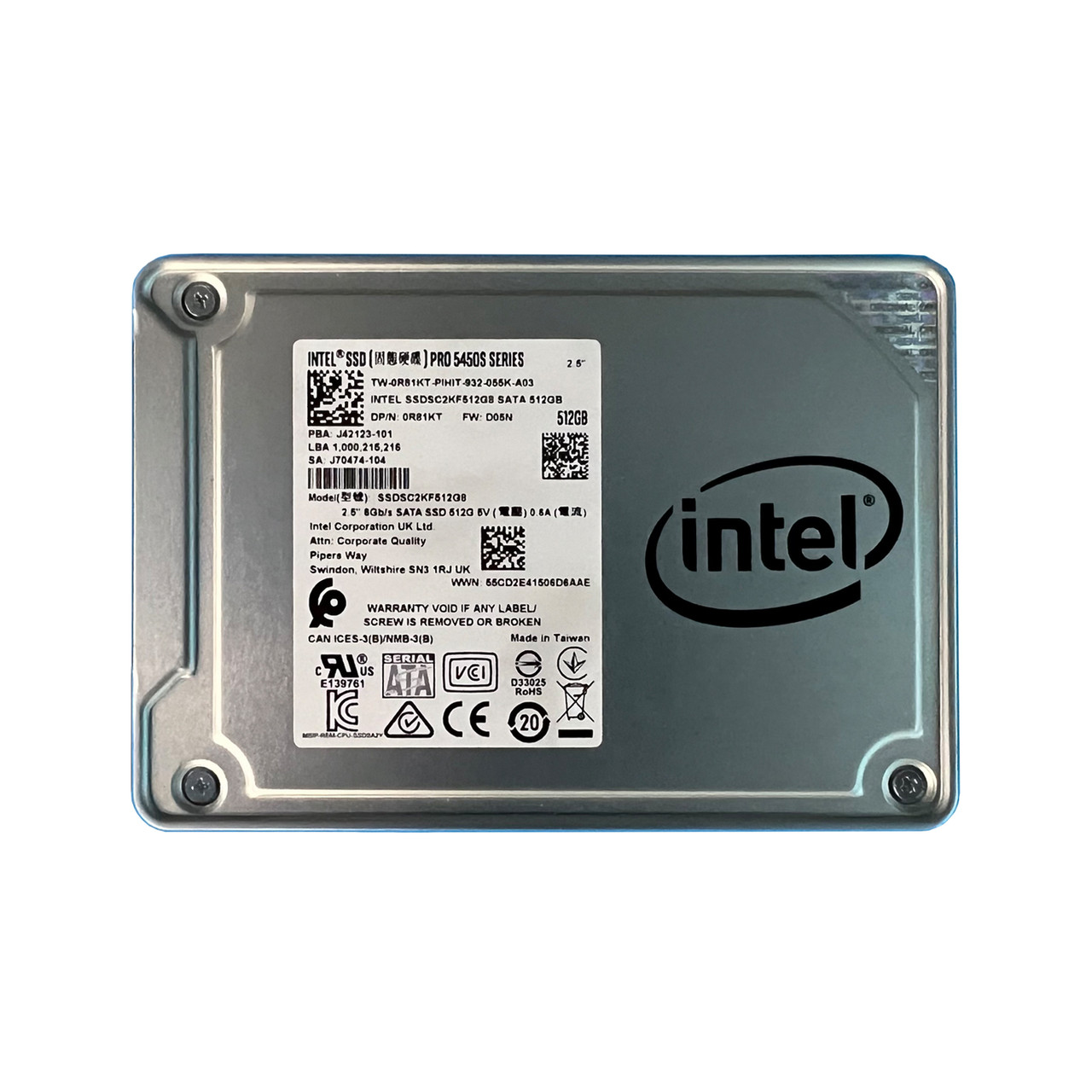 Intel 545s Series Ssdsc2kf512g8 Dell R81KT SSDSC2KF512G8 Serverworlds