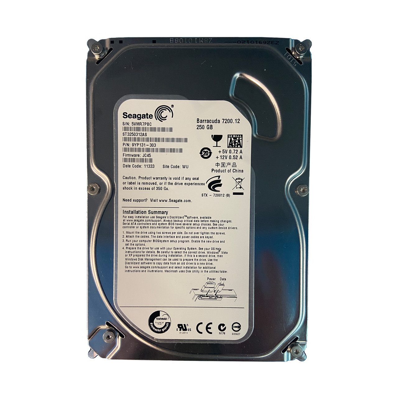 Seagate ST3250312AS 250GB 7.2K 6G SATA 3.5" HDD 9YP131-303