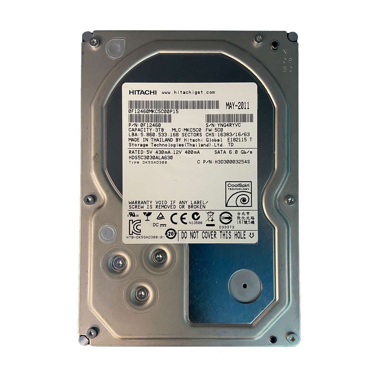 Hitachi HDS5C3030ALA630 3TB 5.4K 6G SATA 3.5" HDD 0F12460