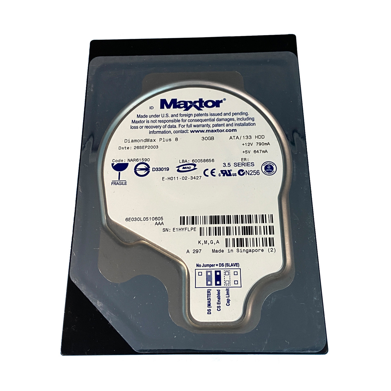 Maxtor 6E030L0510605 30GB 7.2K IDE 3.5" HDD