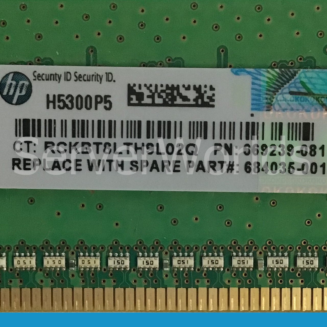 HPe 684035-001 8GB PC3-12800e 512Mx8 DDR3 DIMM 669324-B21 669239-081