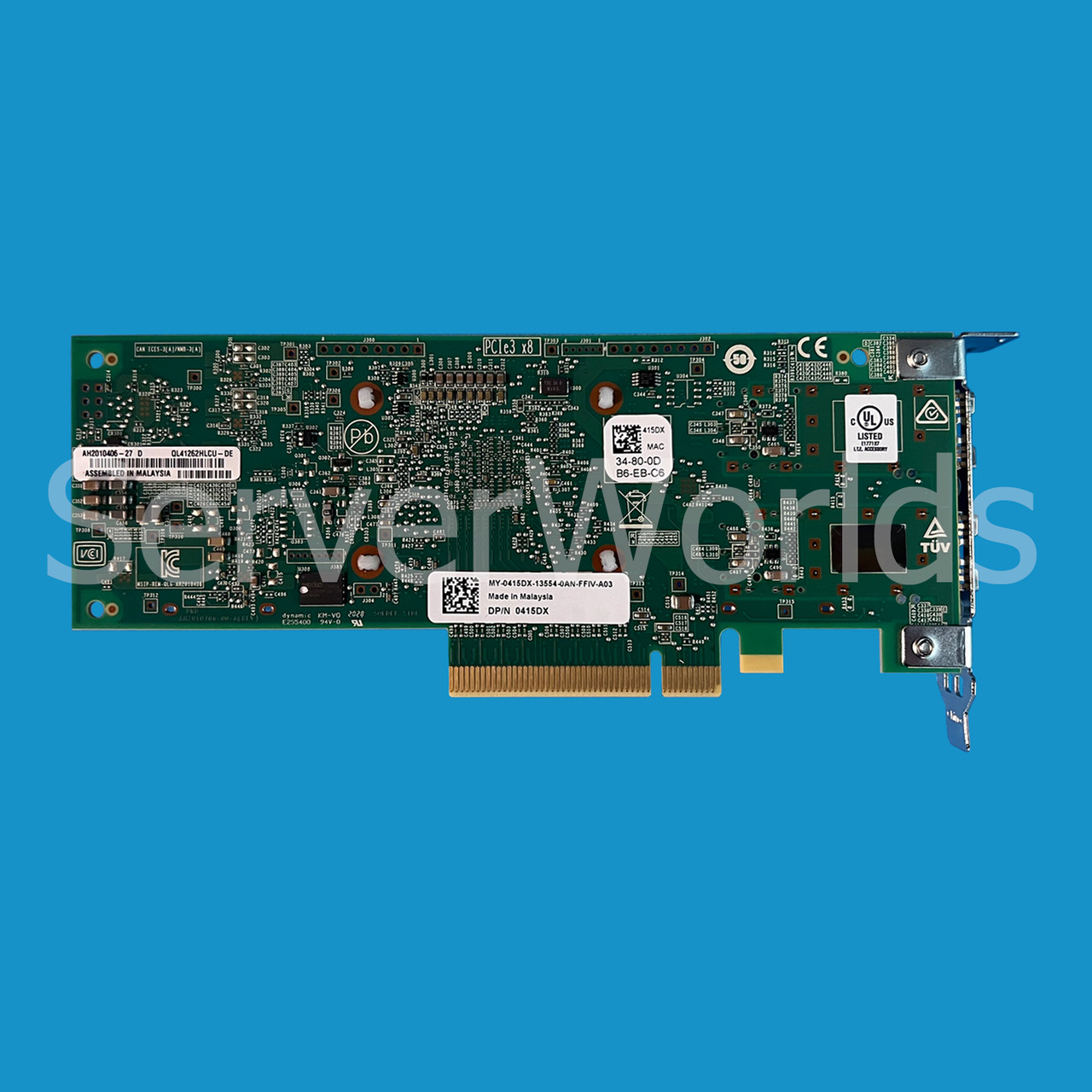 Dell 415DX QLogic QL41262 Dual Port 25GBe SFP28 LP Adapter