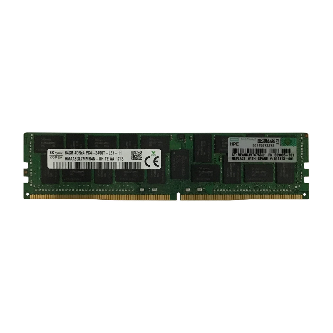 HPe 819413-001 64GB Quad Rank PC4-2400 DIMM 805358-B21 809085-091