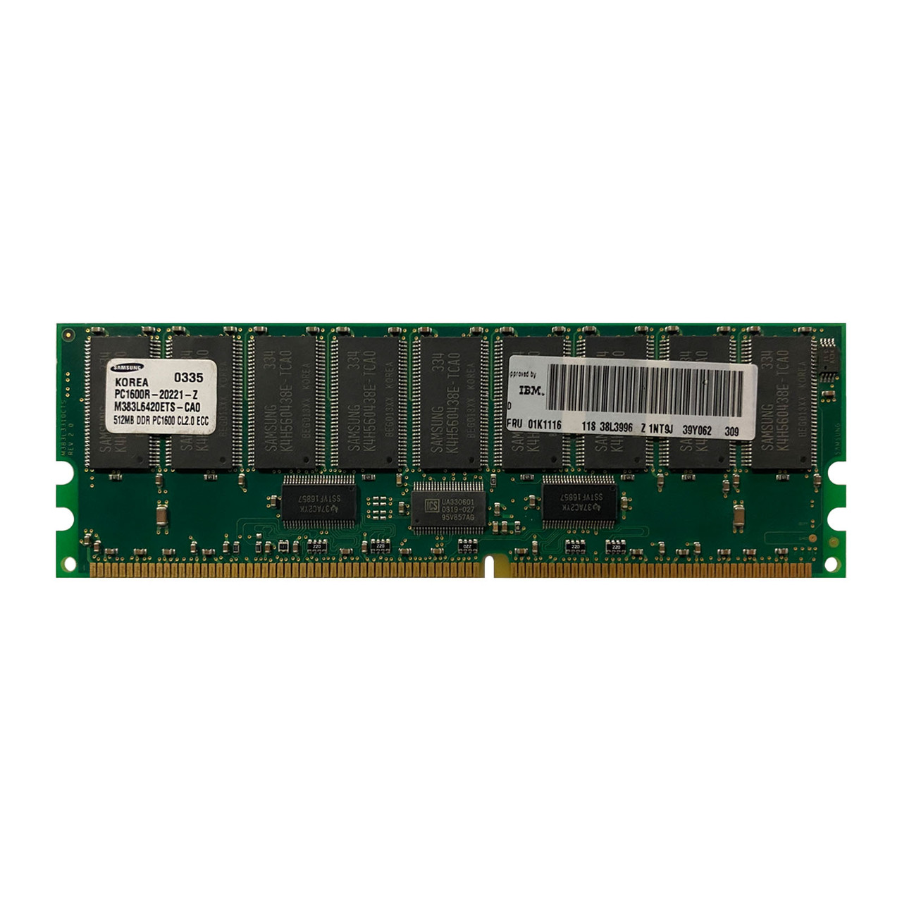 IBM 01K1116 512MB PC-1600 DDR Memory Module 38L3996