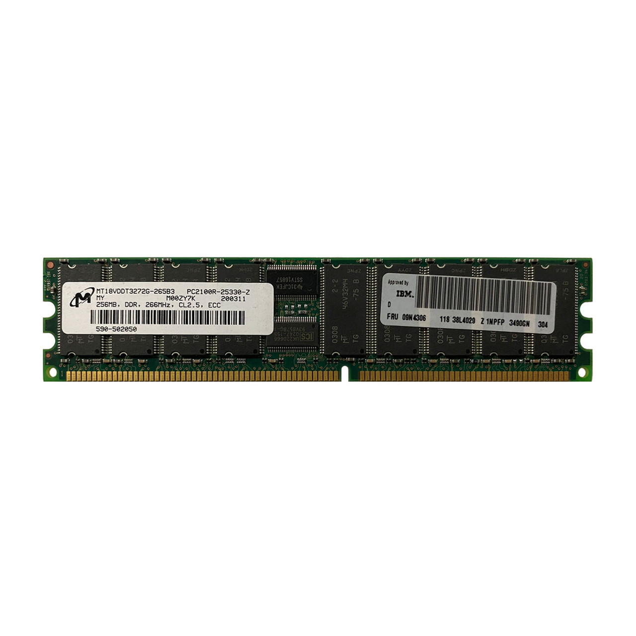 IBM 09N4306 256MB PC-2100 DDR Memory Module 38L4029