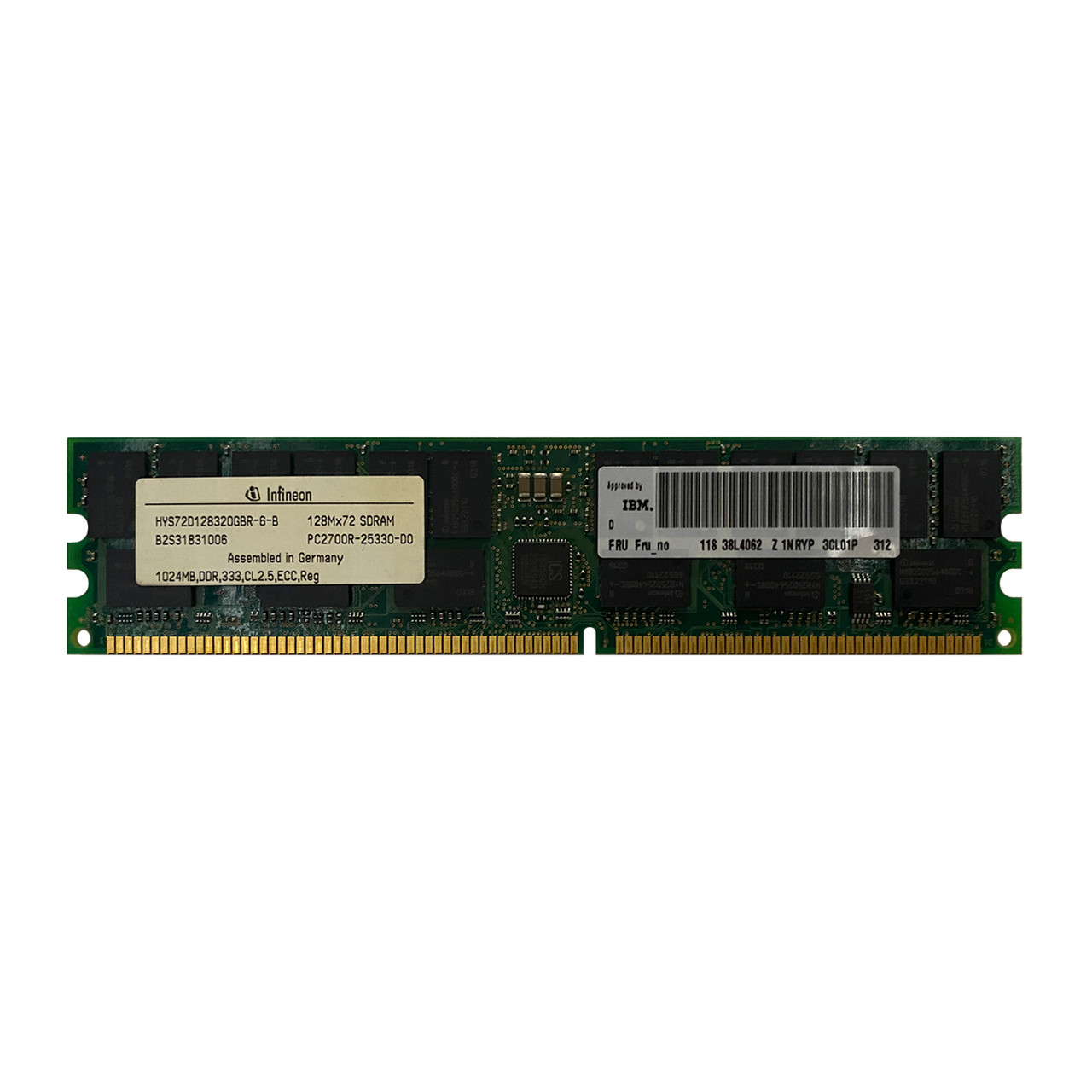IBM 38L4062 1GB PC-2700 DDR Memory Module