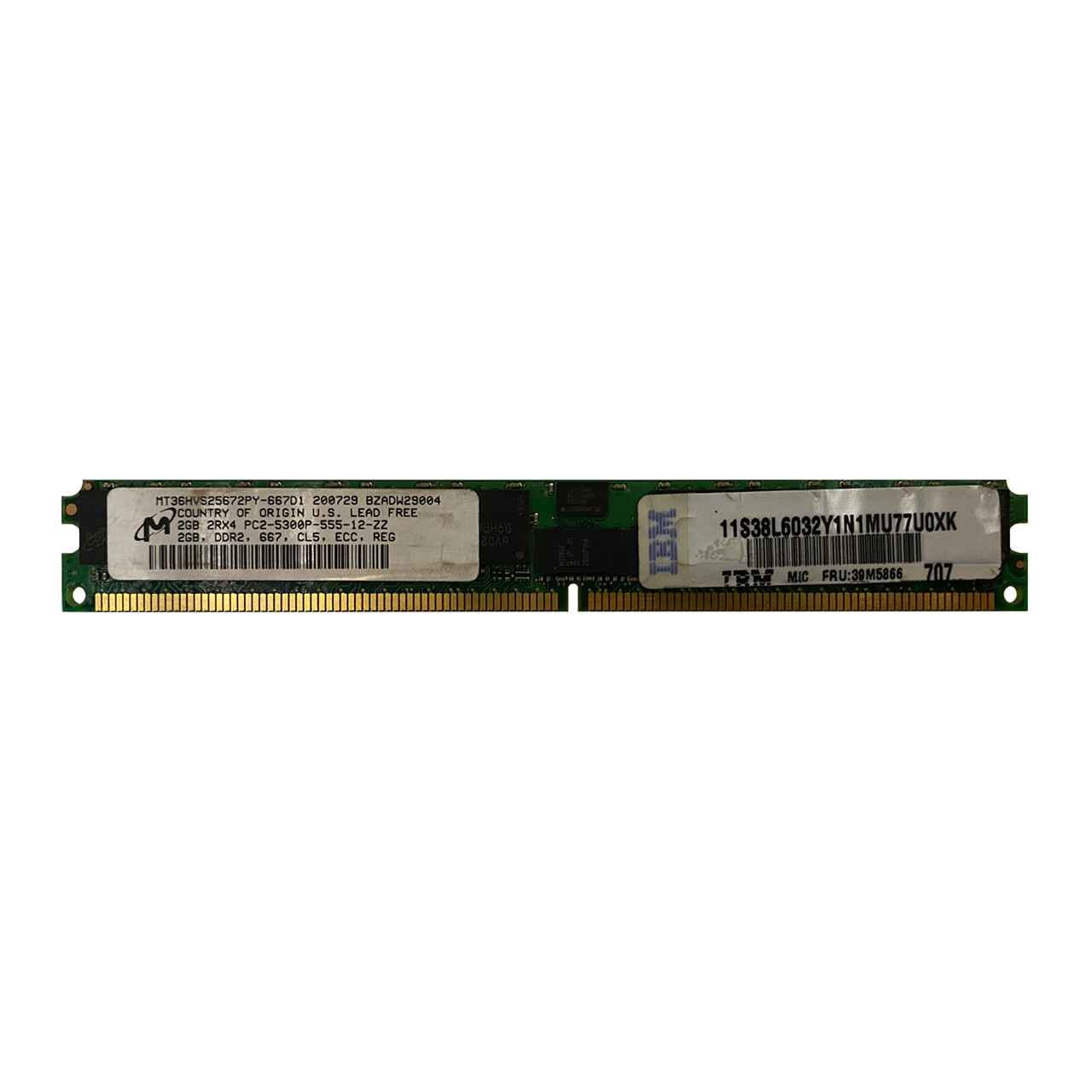 IBM 39M5866 2GB PC2-5300 DDR2 VLP Memory Module 38L6032