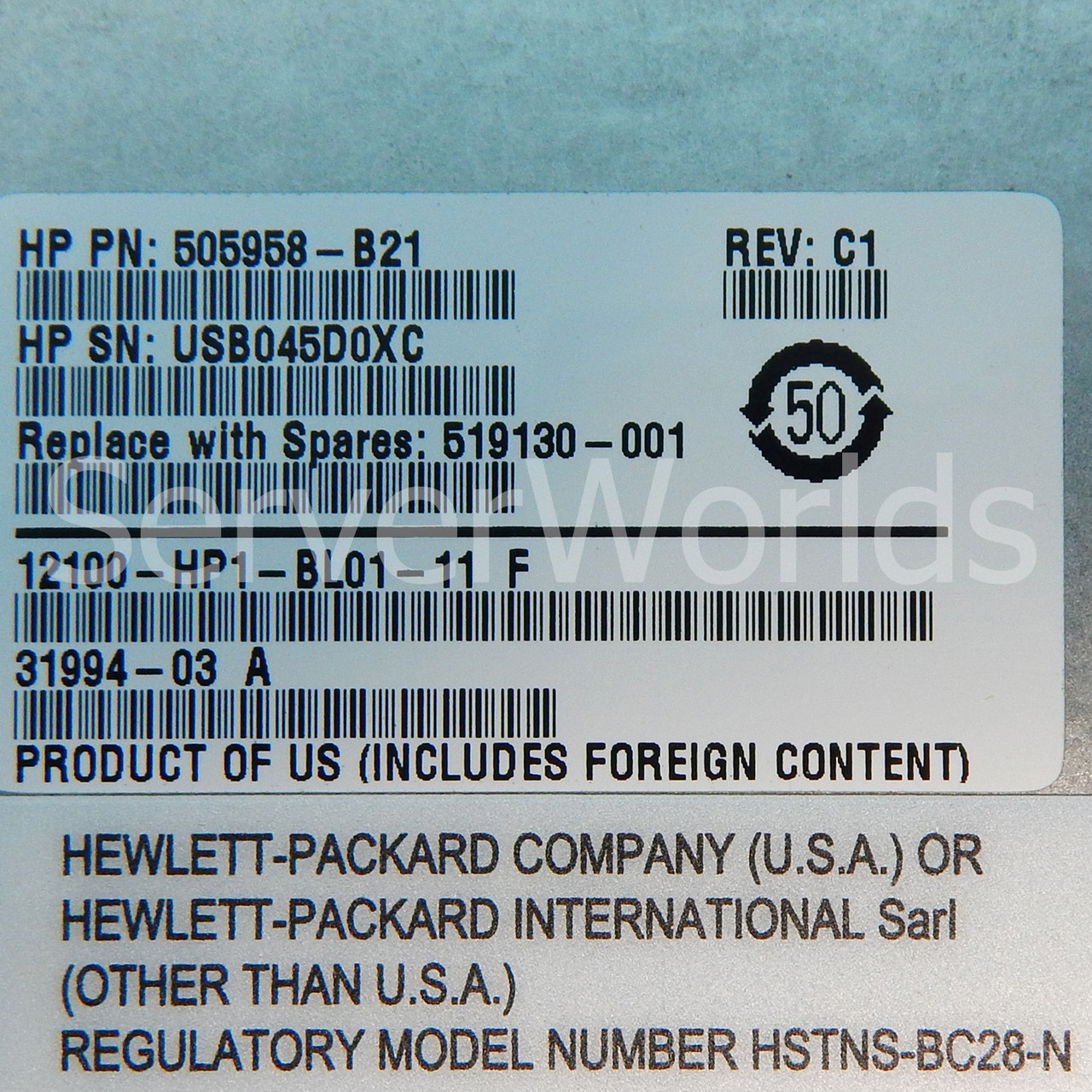 HP 505958-B21 BLc Qlogic Infiniband Switch 519130-001  NEW