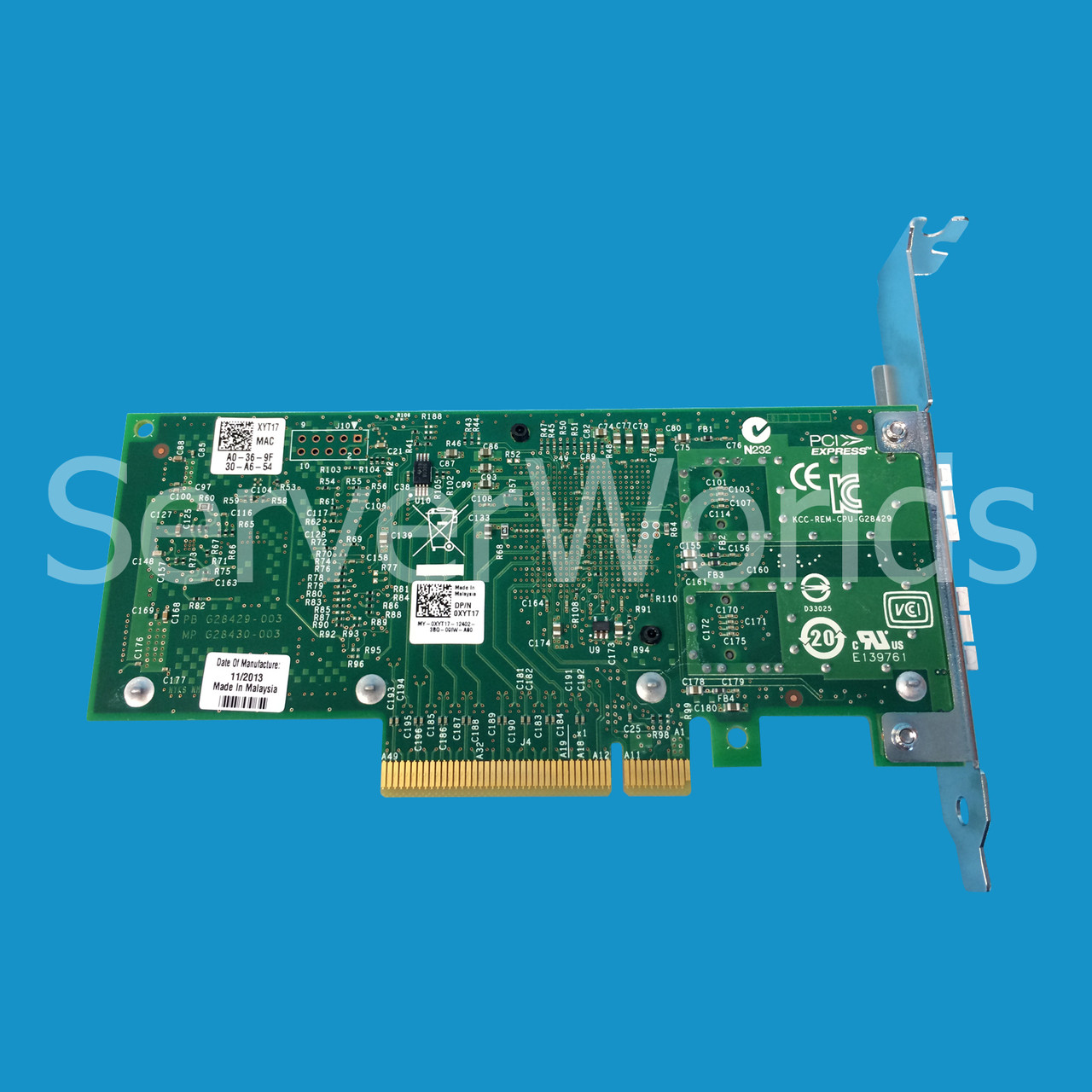 Dell 01V3J Dual Port X520-DA2 10GB  Server Adapter 540-BBDR
