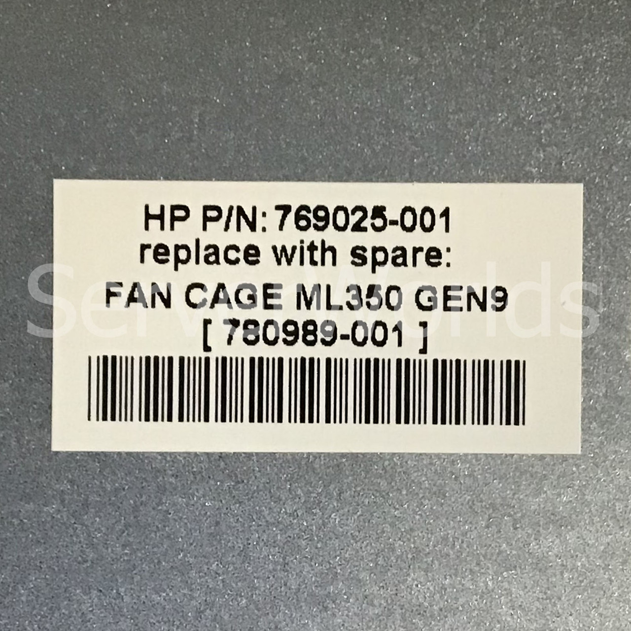 HP 780989-001 ML350 Gen9 Fan Cage 769025-001