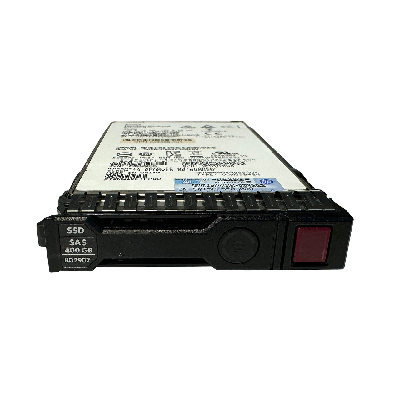 HP 802907-001 400GB SAS 12G WI 2.5" SSD Hot Plug