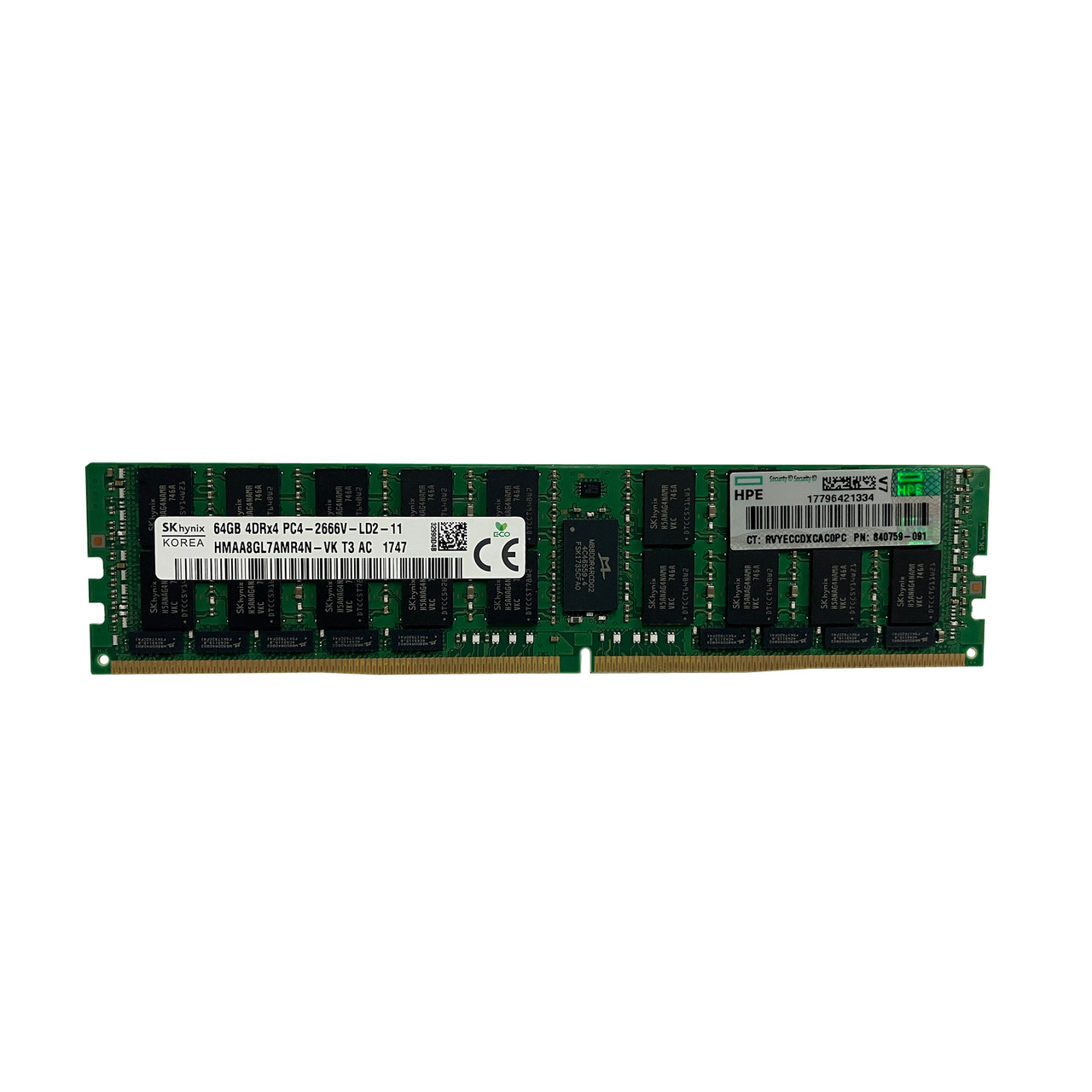 HPe 840759-091 64GB QR  z4 DDR4-2666 LR Smart Memory  815101-B21