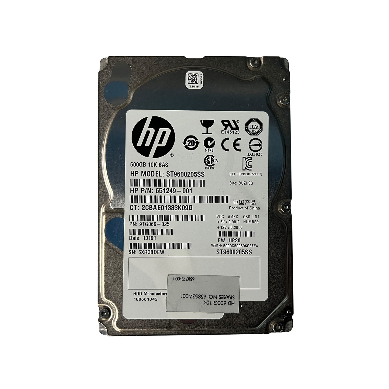 HP 651249-001 600GB SAS 10K 6GBPS 2.5" Drive