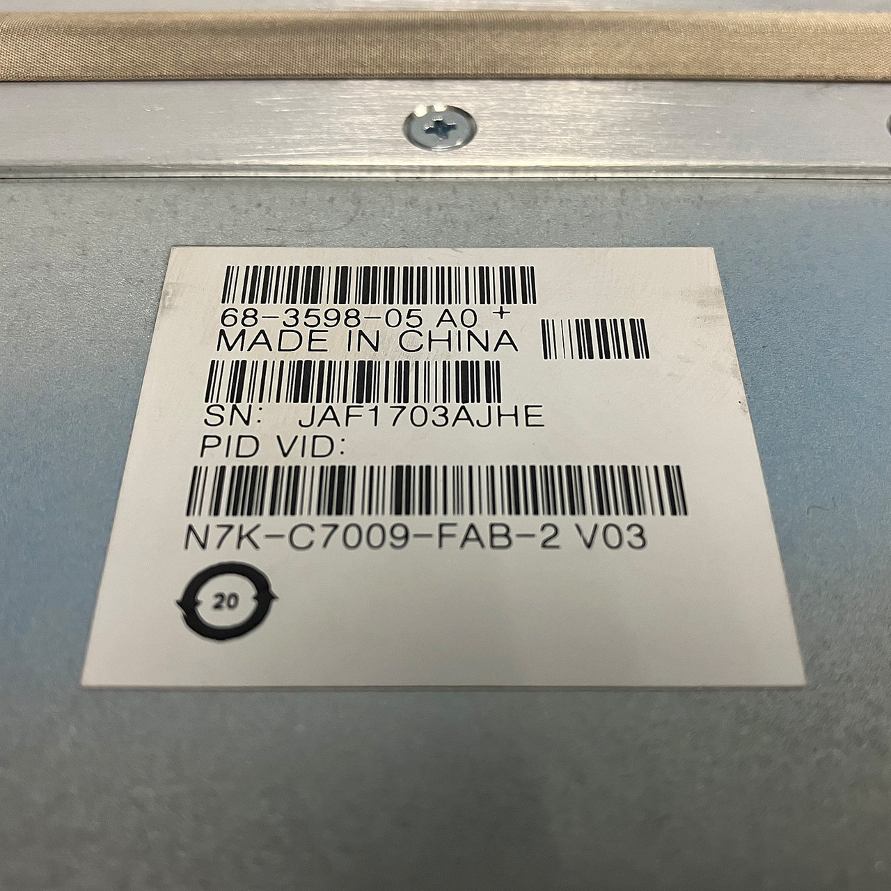 Cisco N7K-C7009-FAB-2 Nexus 7009 Chassis Fabric Module