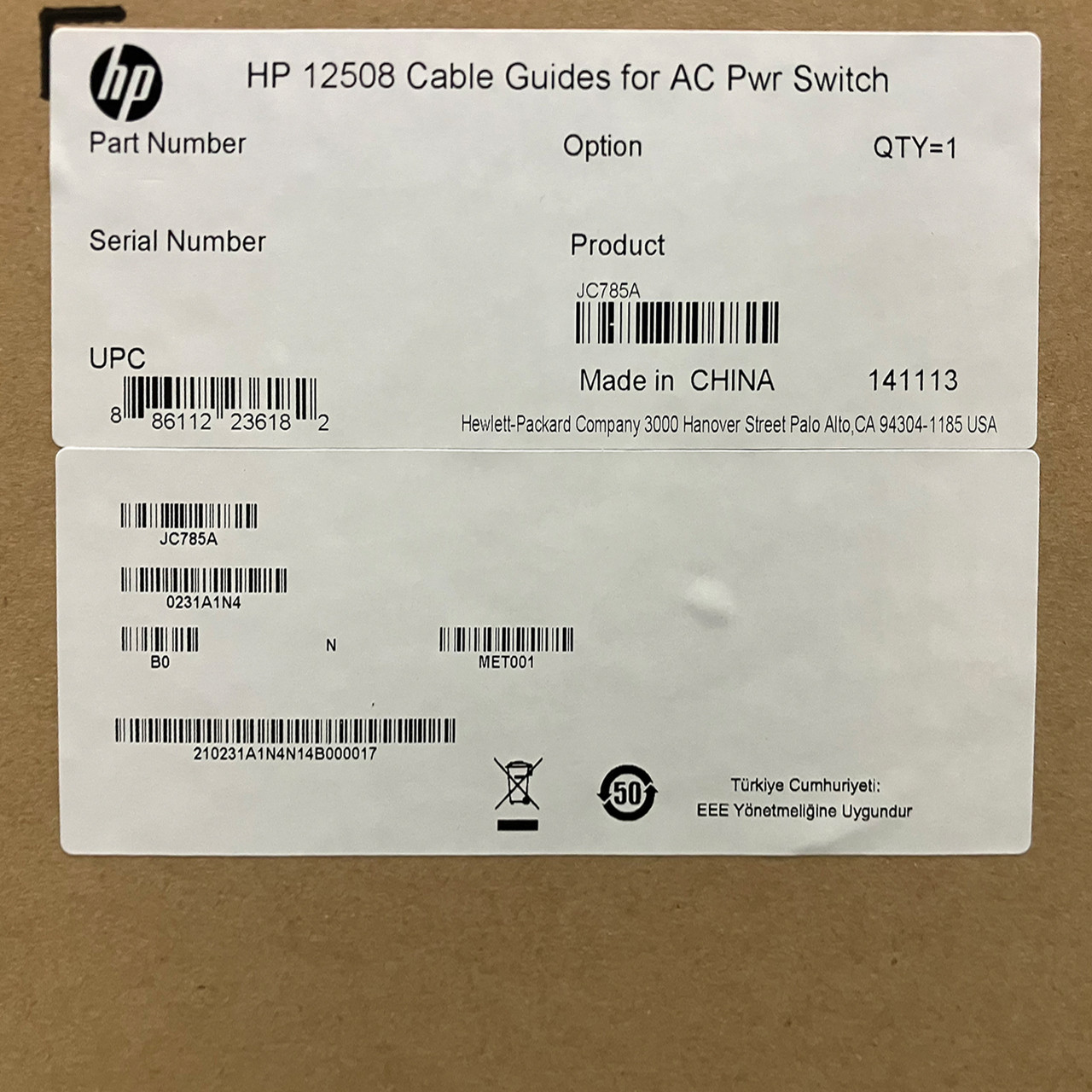 HP JC785A A12508 Top cable guide for AC power switch - NEW OPEN BOX