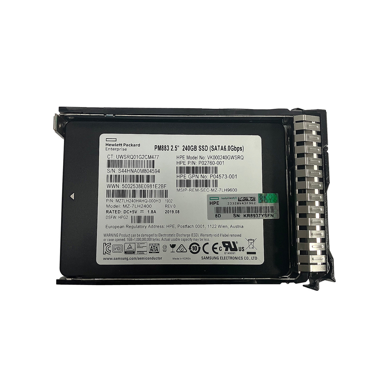 HP P05319-001 240GB SATA 6G RI SC SSD  VK000240GWSRQ P02760-001