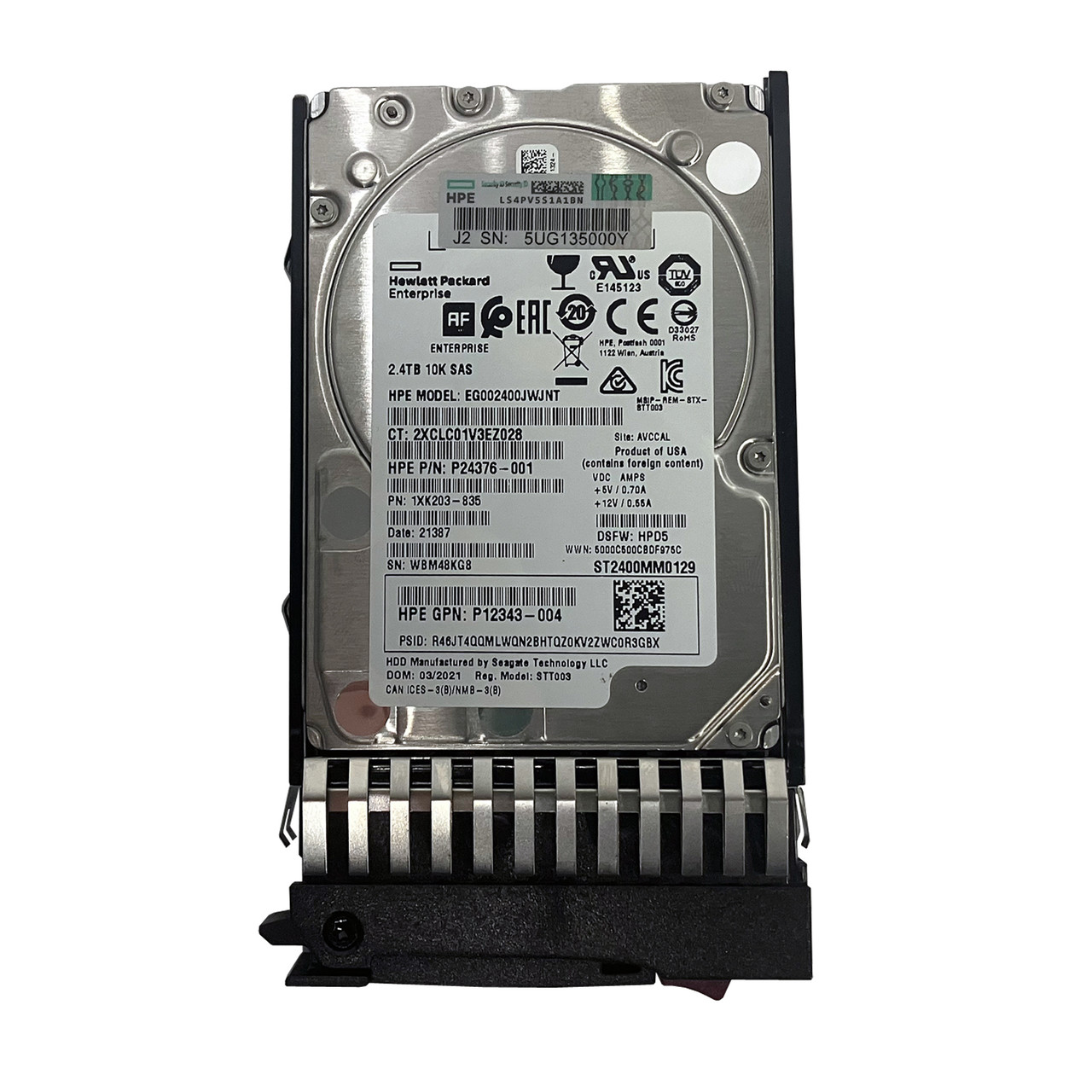 HPe P24832-001 2.4TB 10K 12G SAS 512e Hot Plug HD MSA20x0 P24376-001