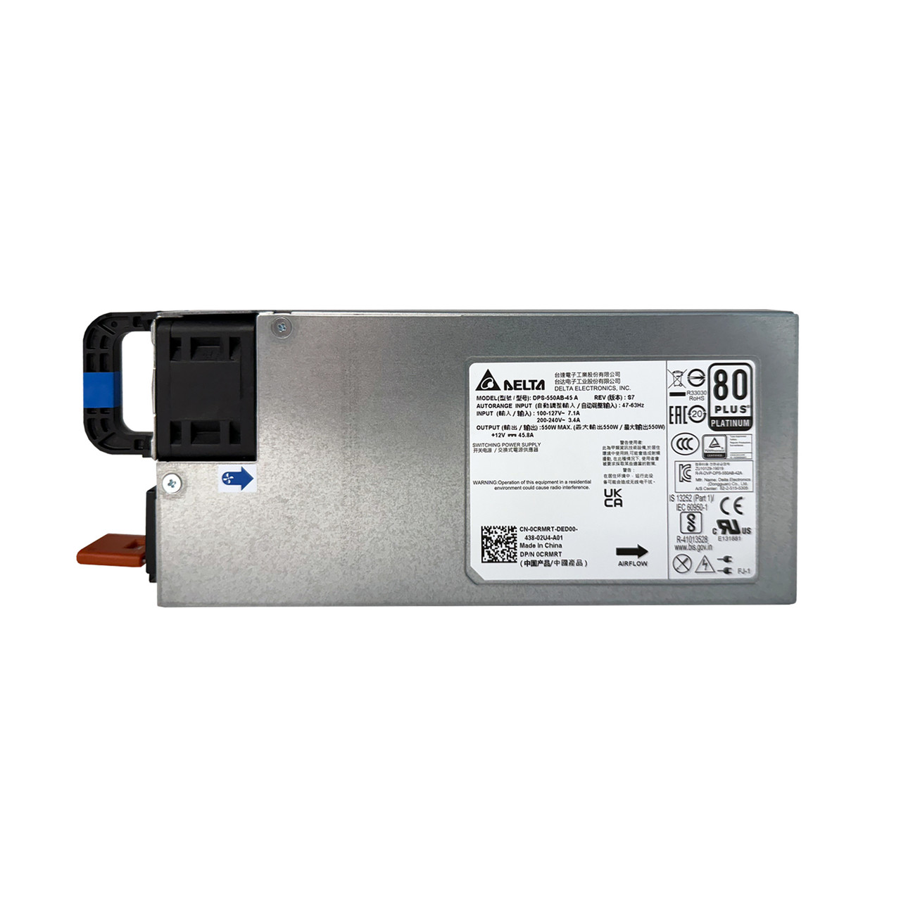 Dell CRMRT Platinum 550W Power Supply (Normal Airflow) DPS-550AB-45 A