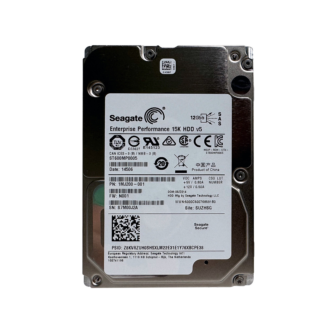 Seagate ST600MP0005 600GB SAS 15K 12GBPS 2.5" Drive 1MJ200-001