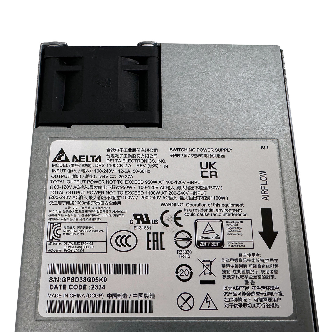 Dell N3132PX-ON 1100W Power Supply FRNJJ DPS-1100CB-2 A