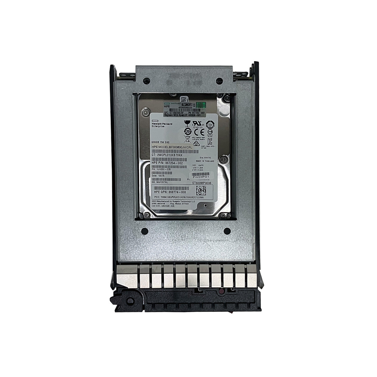 HP 495808-001 600GB 15K FC EVA M6412 Drives SFF in adapter