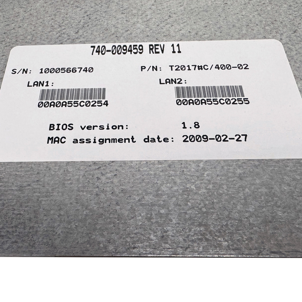 JUNIPER 740-009459 Routing Engine Module T2017#C/400-02