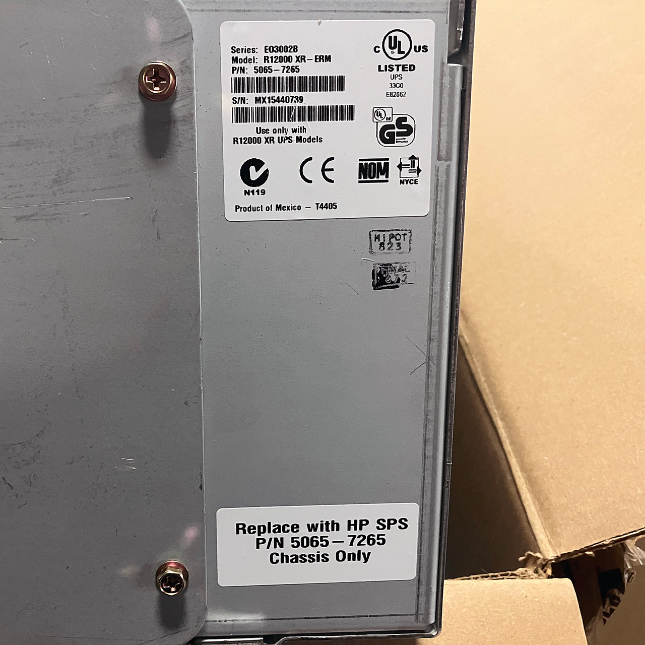 HP UPS 4375A  12000 XR ERM module J4375-70000 5062-7265 New Batteries 