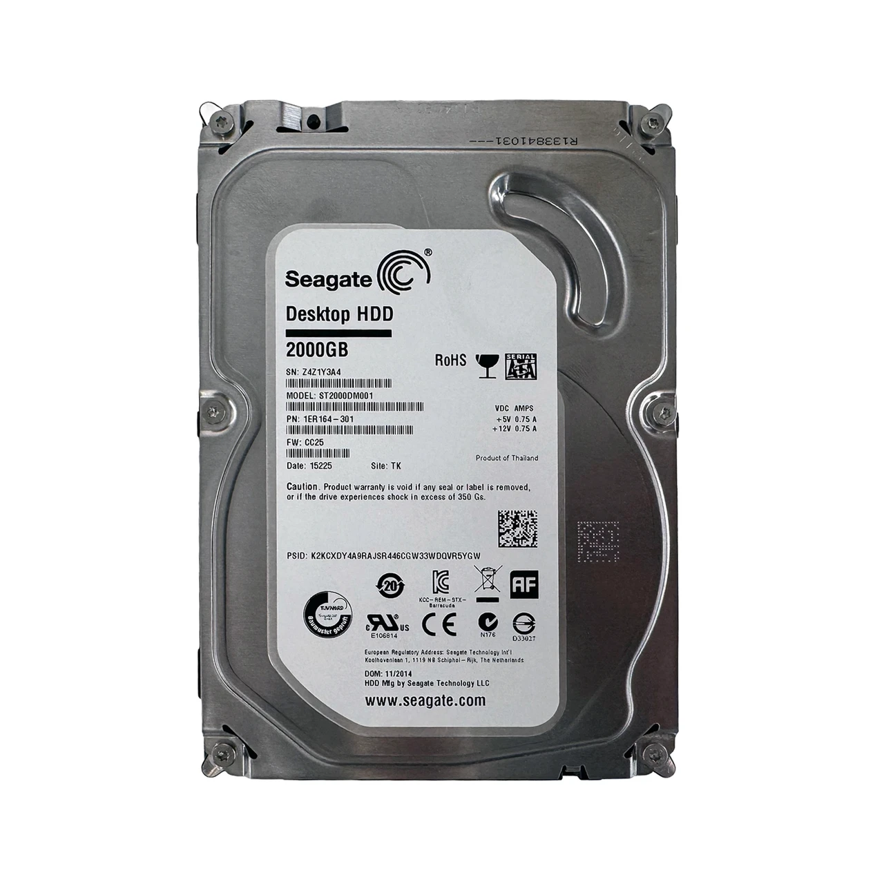 SEAGATE ST2000DM001 2TB 7.2K 6G SATA 3.5" HDD