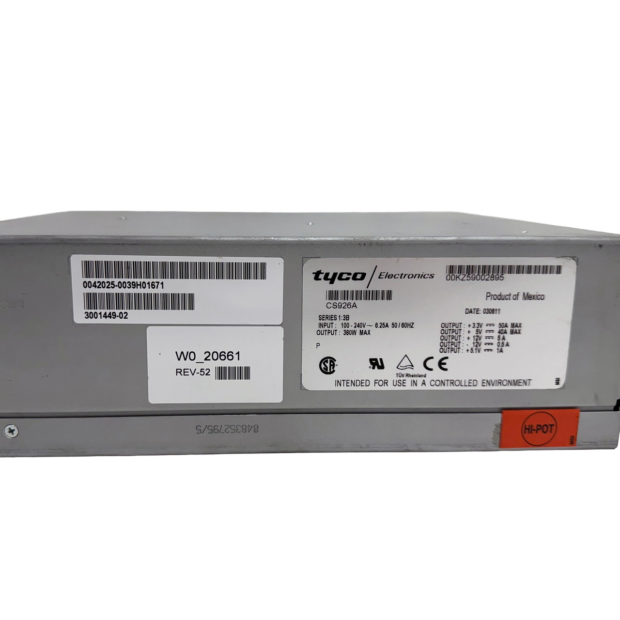 Sun 300-1449 380W Power Supply CS926A