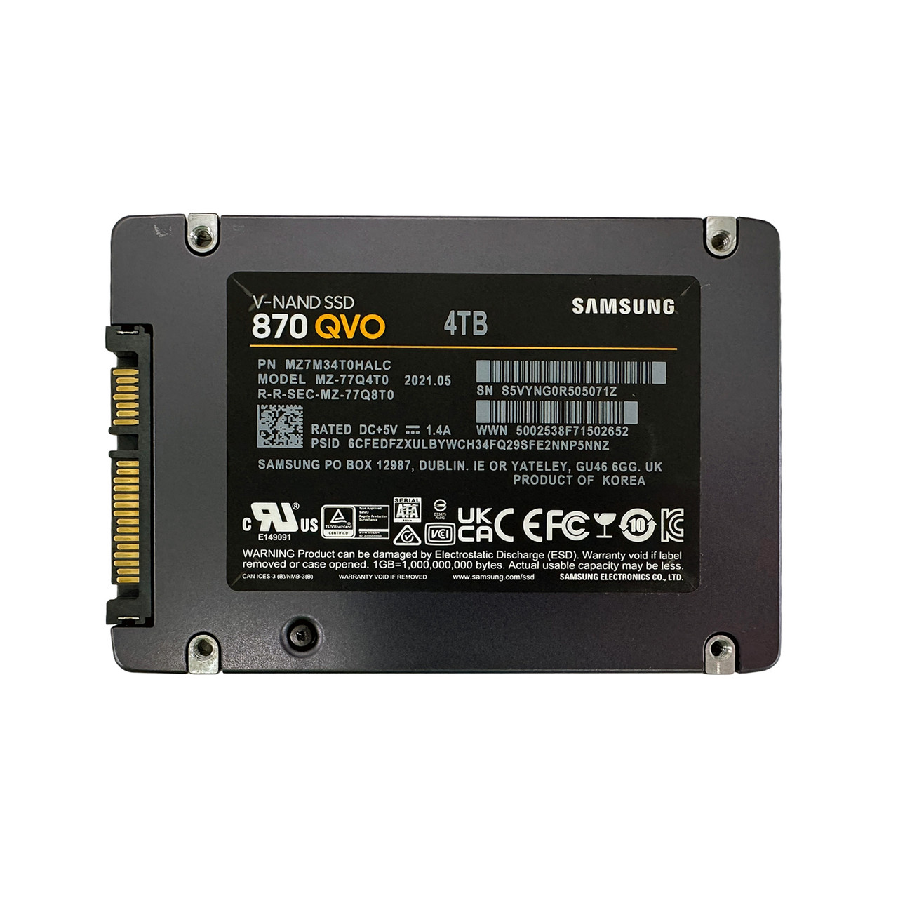 SAMSUNG MZ-77Q4T0 4TB 6G SATA 2.5" SSD MZ7M34T0HALC