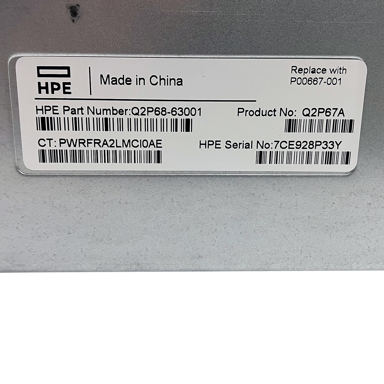 HPe Q2P67A  3Par StoreServ 20k Dual Port 32GB FC Interface P00667-001