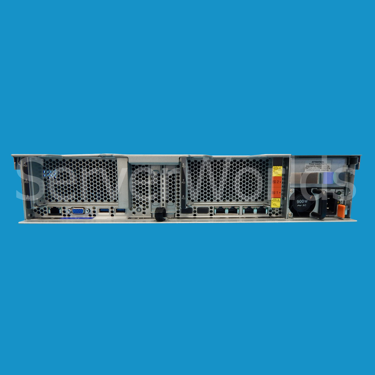 Refurbished Lenovo x3650 M5 SFF Chassis Server 8871-AC1 Rear Panel